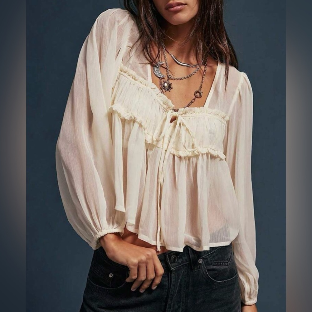 Elegant Cream Women's Top